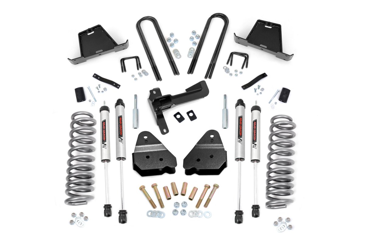 Ford F-250 Super Duty Suspension Lift Kit - Front + Rear - Rough Country - V2 - '05-'07